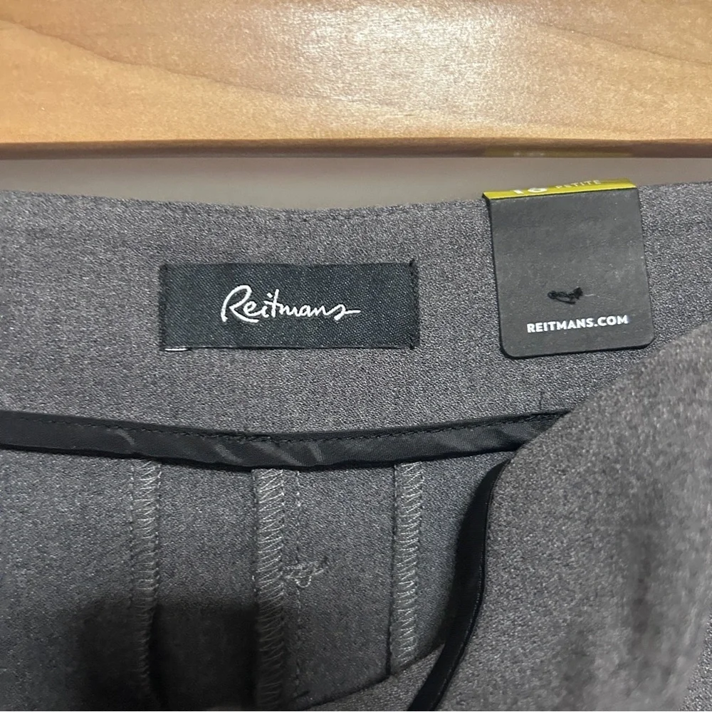 Reitmas Stylish Gray Belted Trousers Women’s size 16P Office Business Church - Picture 5 of 10